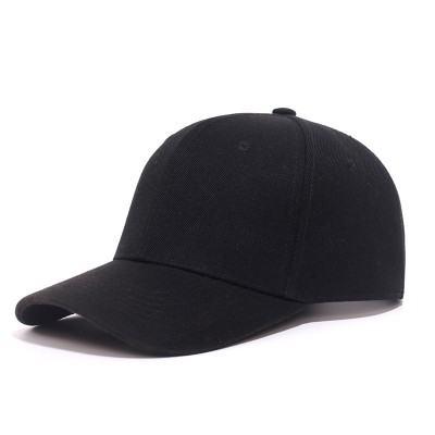 High Quality Design Fashion Black Plain Blank Custom Mens Baseball Caps